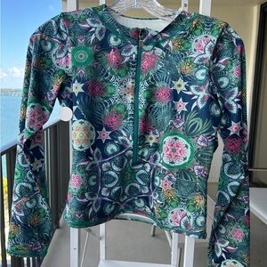 OndadeMar Tropical Print Long Sleeve Top